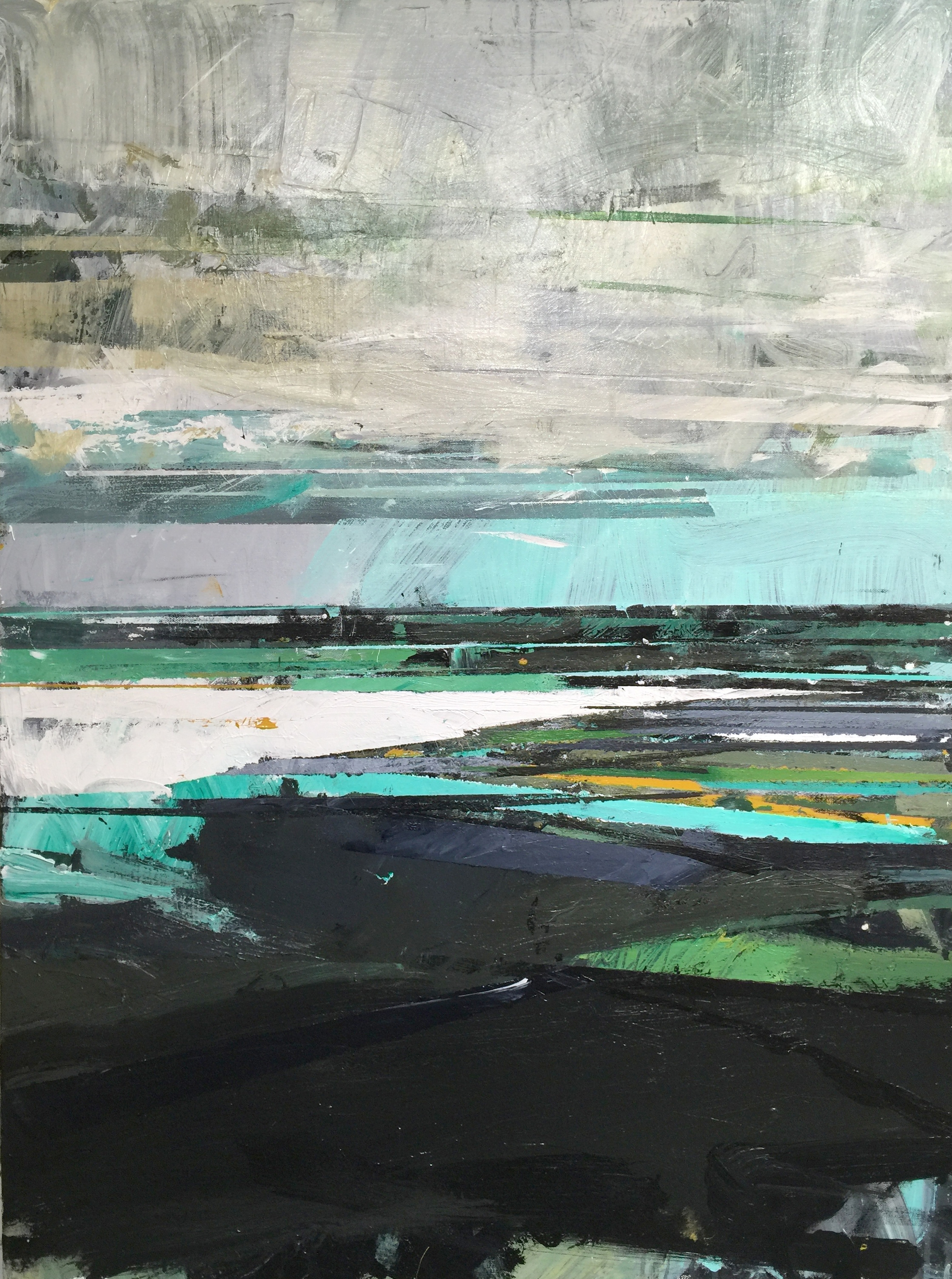 Andrew Wykes
"Lacken Strand 10" 
Acrylic on canvas, 2015, 40" x 30”