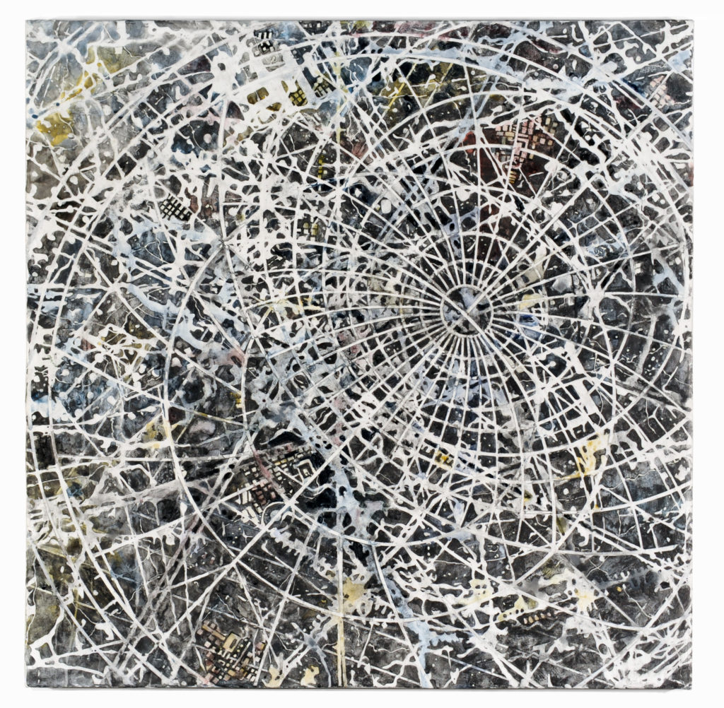 1. Goldsleger, Interference, 2016, mixed media on linen, 36 x 36 inches 1. Goldsleger, Interference, 2016, mixed media on linen, 36 x 36 inches