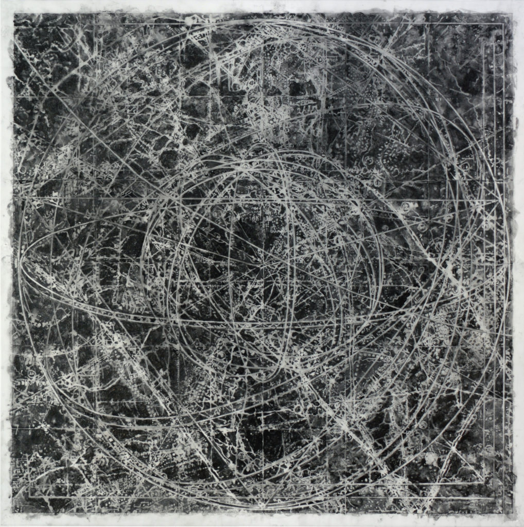 9. Goldsleger, Association, 2015, graphite, mixed media on Dura-Lar, 40 x 40 inches