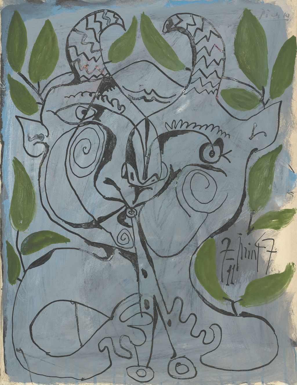 Pablo Picasso. The Faun Musician, 1947. The Art Institute of Chicago, gift of Dorothy Braude Edinburg to the Harry B. and Bessie K. Braude Memorial Collection. © 2013 Estate of Pablo Picasso / Artists Rights Society (ARS), New York.