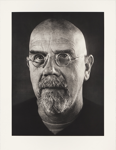 ChuckClose Chuck Close Self Portrait/Photogravure
54 1/4" x 40 5/8" 2005 copyright USF Graphicstudio Photo: Will Lytch