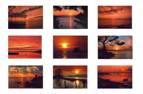 Sunset, mid-1970s. Hans-Peter Feldmann (German, b. 1941). Color Xeroxes; 105.4 x 121.9 cm (overall). © Hans-Peter Feldmann, courtesy 303 Gallery, New York. HPF 131.