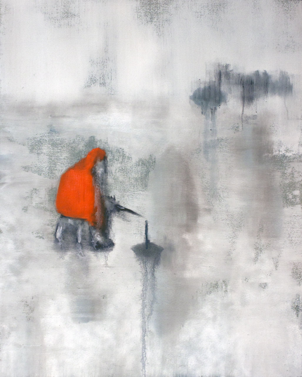 ice fisher sm Jim Hittinger, "Ice Fisher," oil on paper, 2015, 18x24 inches.