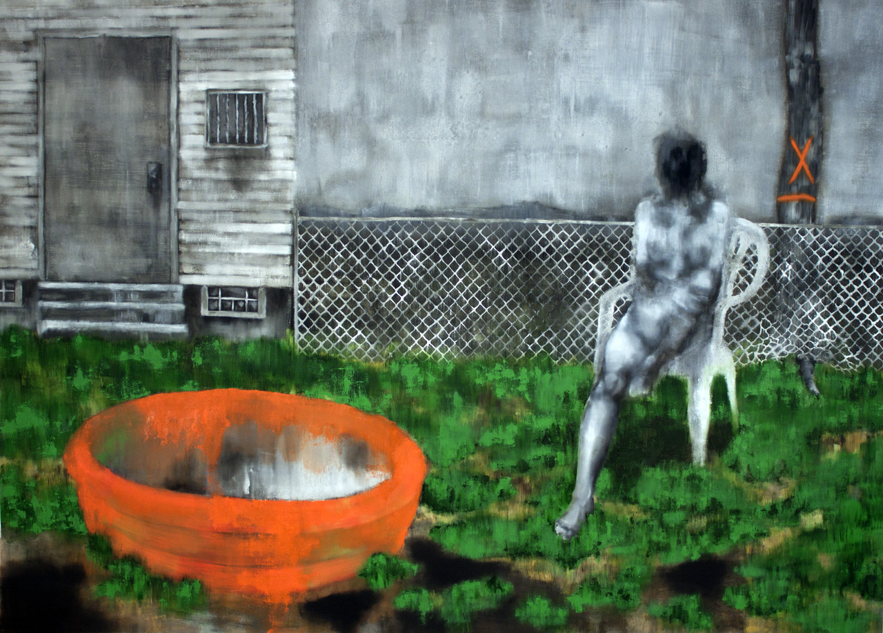 JIm Hittinger, "Sunbather" oil on canvas, 2015, 60"x84" 
