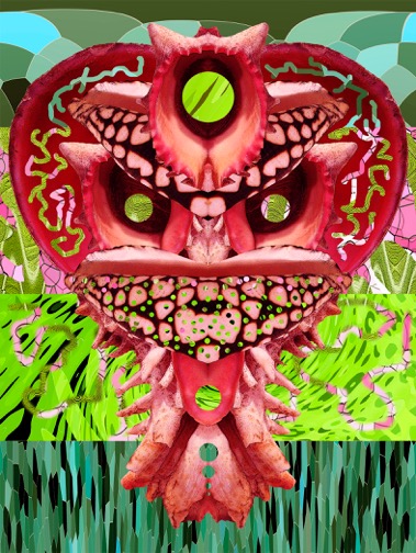 Archachatina mask 7 x 5 Herman Mhire "Archachatina mask" - 7 x 5