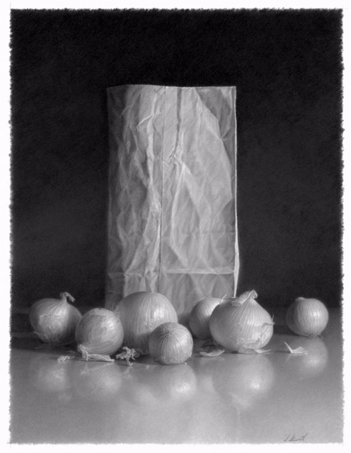 Paper Bag and Onions Skip Steinworth "Paper Bag and Onions" 25.5" x 19.5"