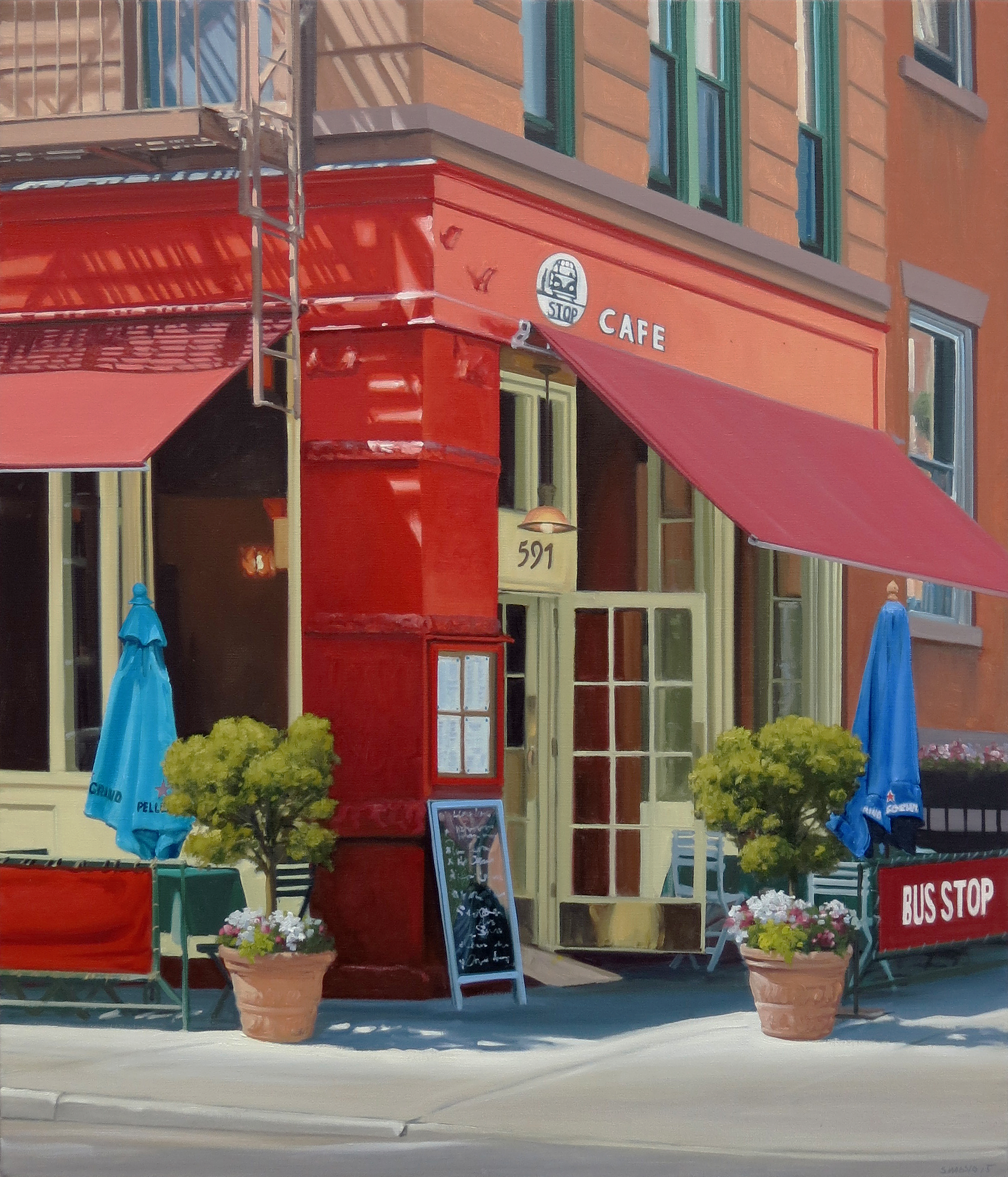 Stephen Magsig "Bus Stop Cafe", 42 x 36