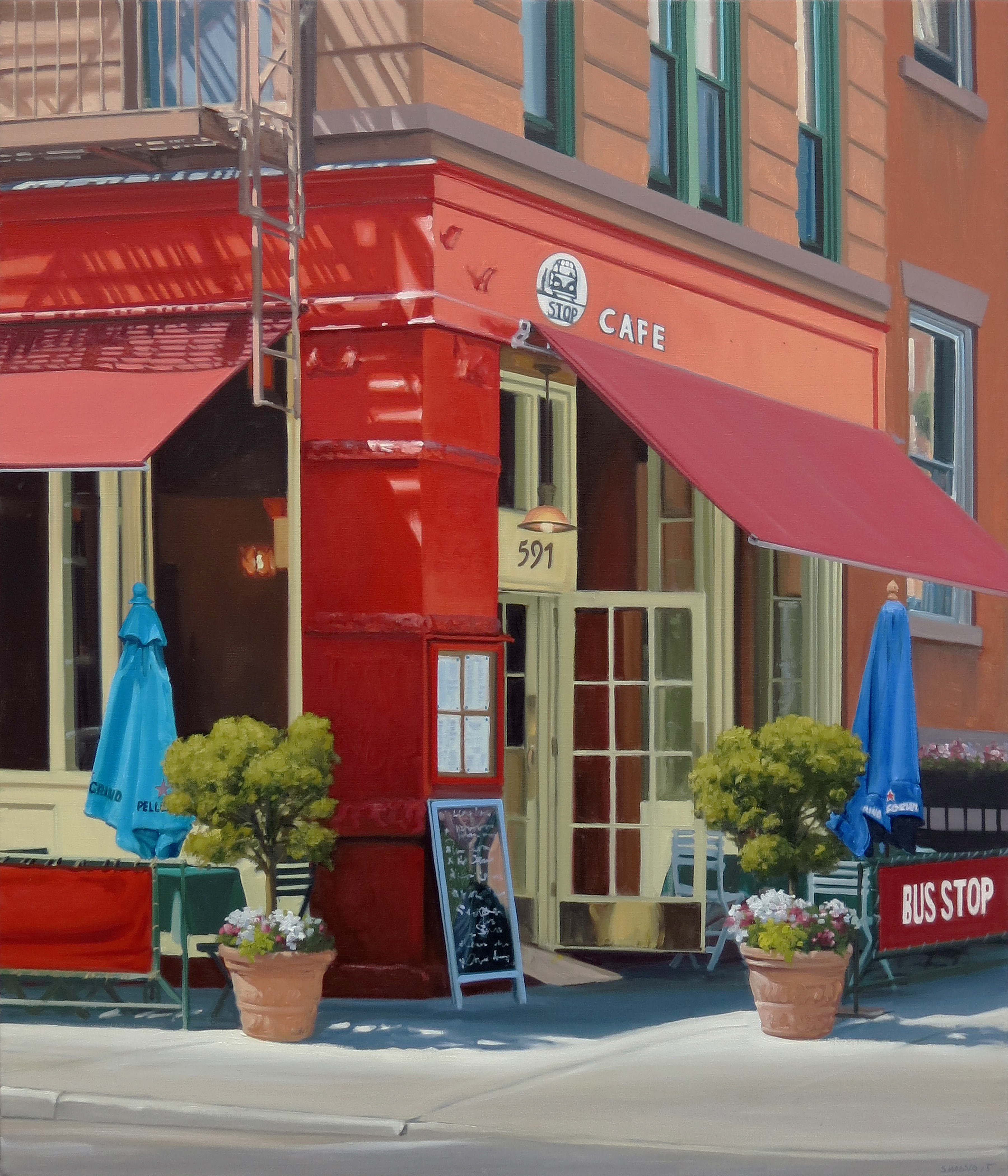 15.15.BusStopCafe.42x36 Stephen Magsig "Bus Stop Cafe", 42 x 36