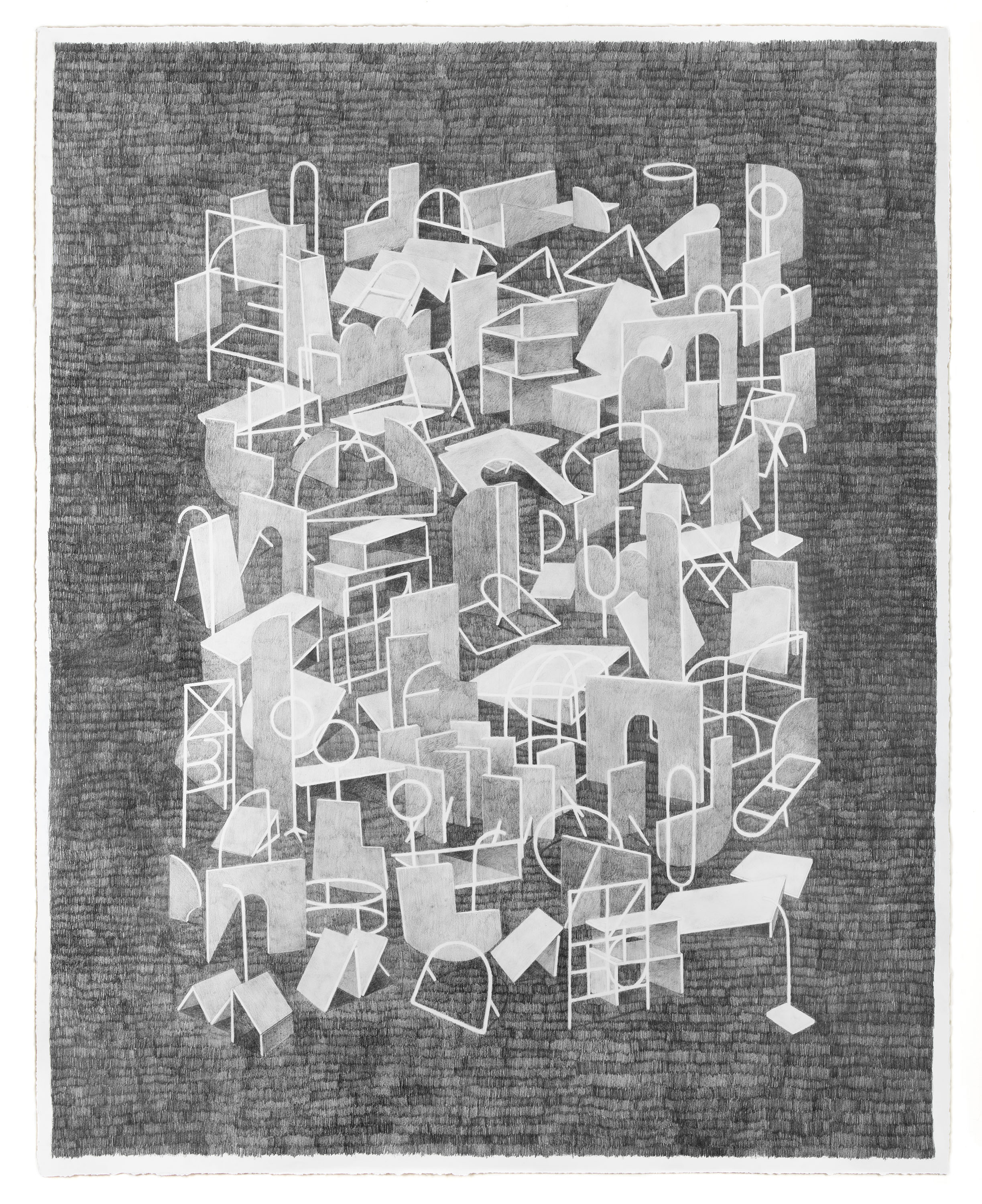 BigQuarry_48x38_Graphitonpaper_2017 Kat Chamberlin, "Big Quarry" Graphite on Paper, 2017, 48 x 38