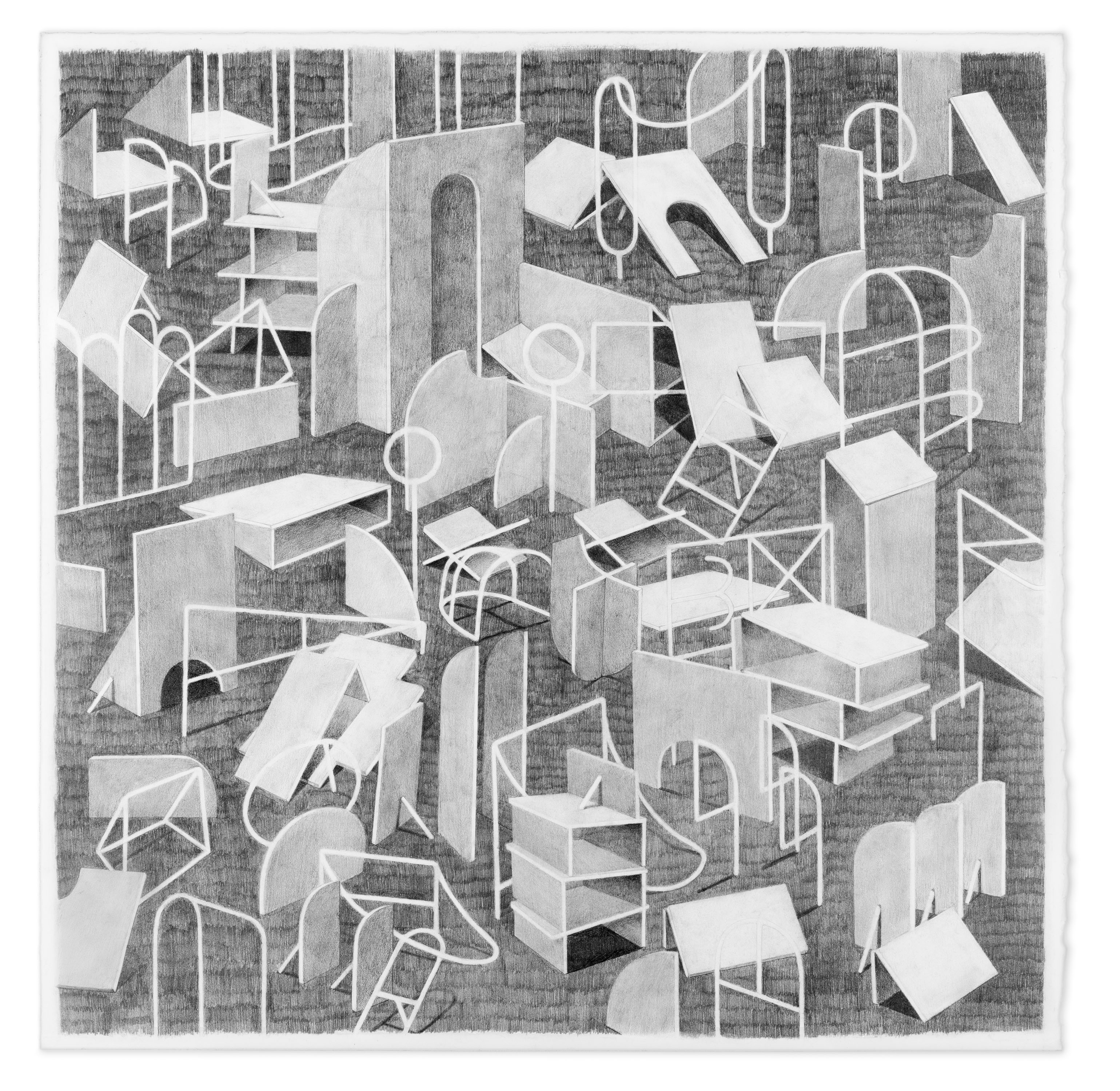 ClackityClick_25x25_Graphiteonpaper_2016 Kat Chamberlin "Clackity Click" Graphite on paper, 2016, 25 x 25