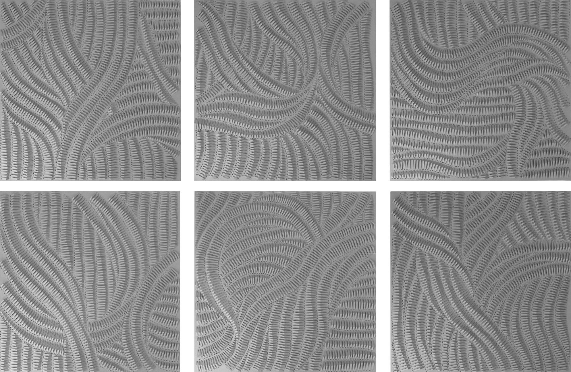 Ritz Carlton_Small 1. Rachel Doniger (American, b. 1979). Untitled I-VI, 2017. Cut Paper Reliefs. Ritz Carlton Chicago Collection. © Rachel Doniger