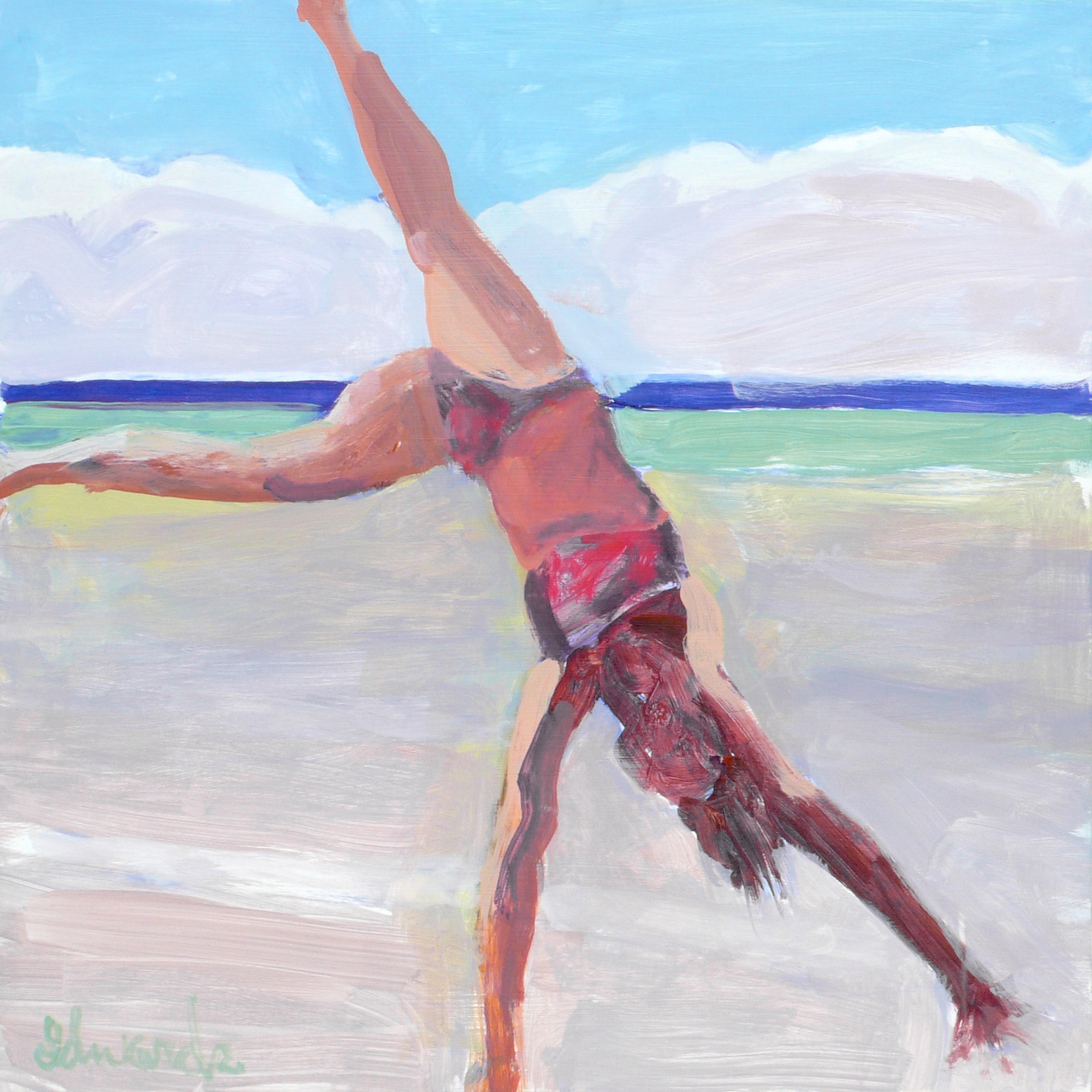 CARTWHEEL, 24 X 24 INCHES, ACRYLIC : BOARD Herb Edwards "Cartwheel", Acrylic - Board, 24"x24"