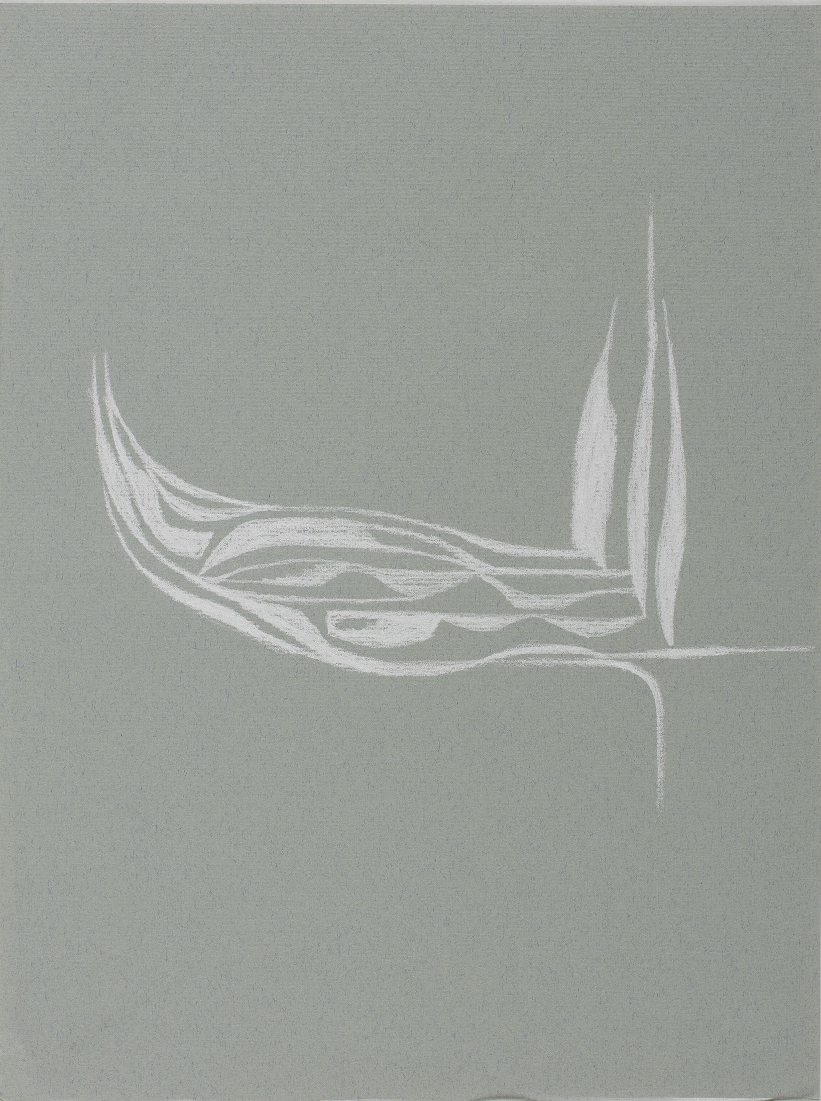 Untitled, 2014. Scott Olson (American, b. 1976). Chalk on paper, unframed: 12 1/2 x 9 1/2 in. © Scott Olson