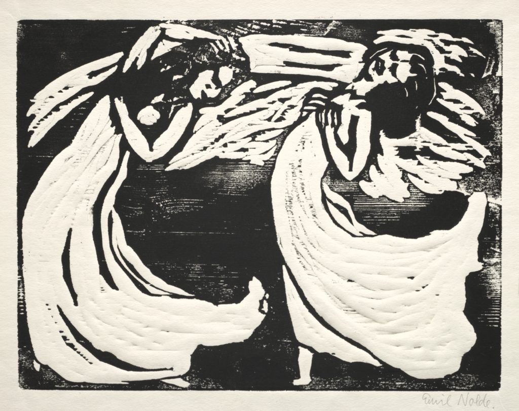 1960.158_3 Tanzerinnen (Dancers), 1917. Emil Nolde (German, 1876–1956). Woodcut; 23.8 x 31.2 cm. Delia E. Holden Fund, 1960.158. © Nolde Stiftung Seebüll, Germany