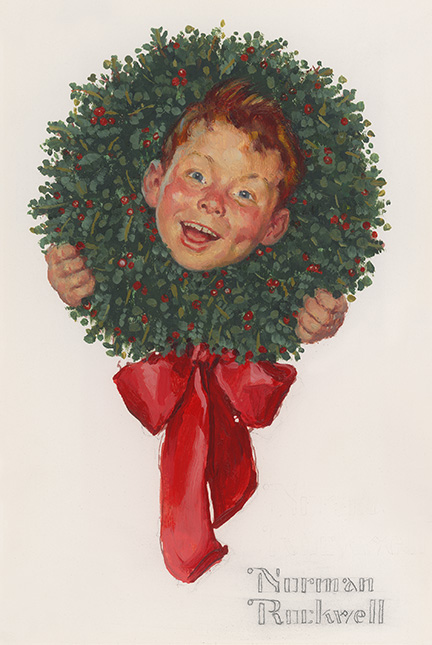 Rockwell_BoyWithHeadInWreath_1957_HallmarkArtCollection_72dpi