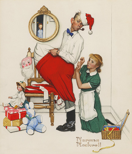 Rockwell_SantasSurprise_1955_HallmarkArtCollection_72