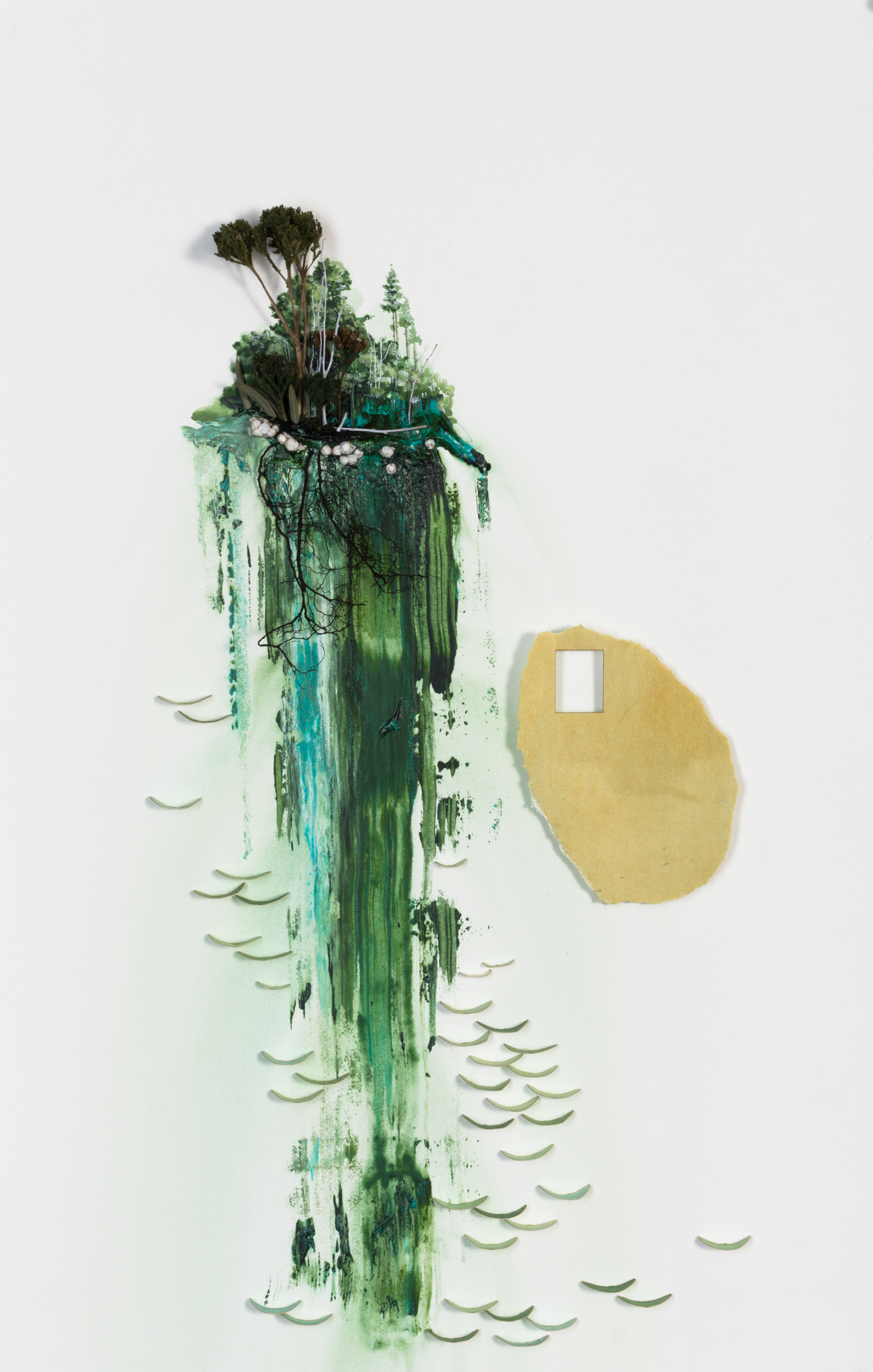 IMG_0285-2 copy "Scrape 7" Acrylic & Organic Matter, on paper, 23" X 14", 2018