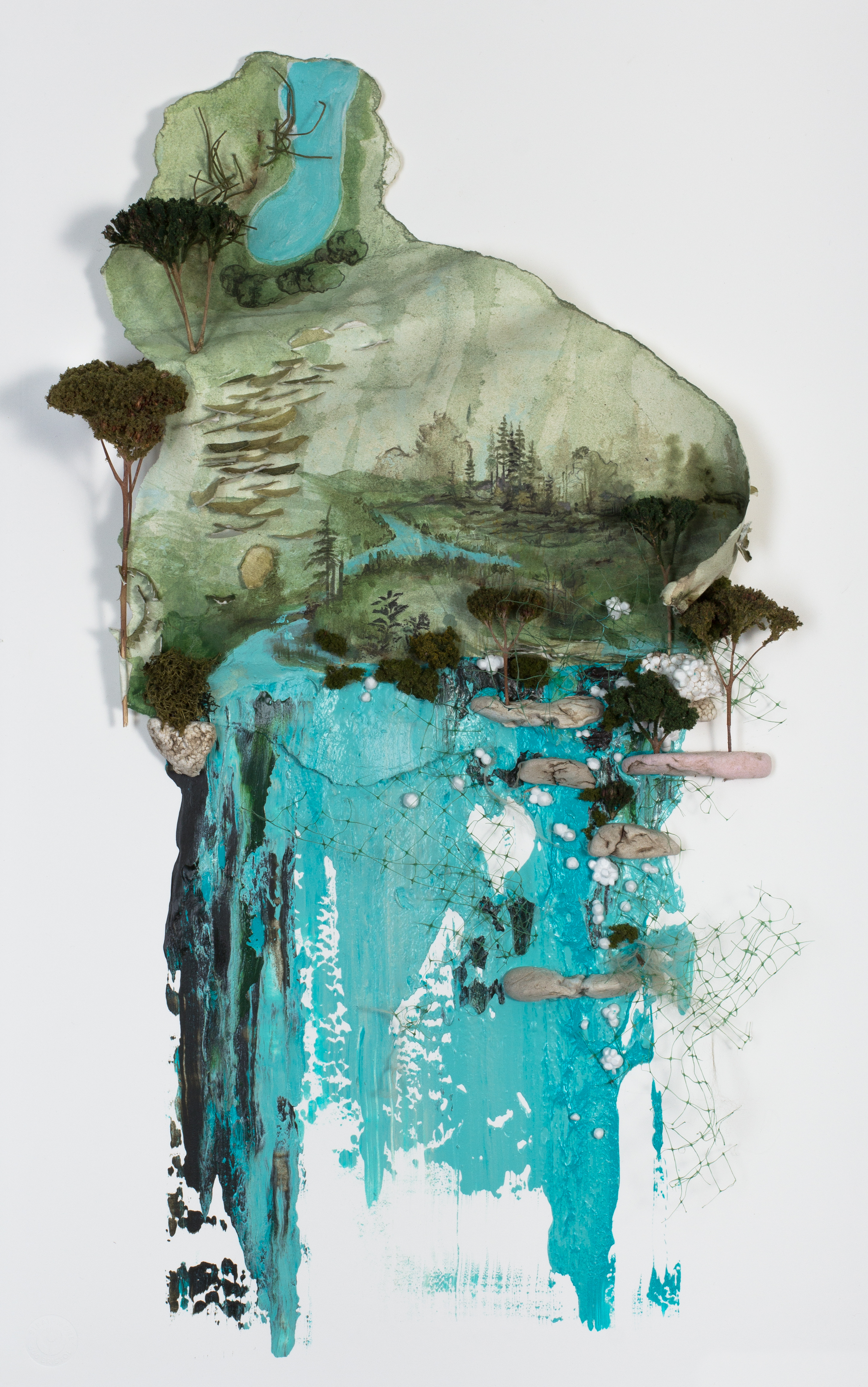 IMG_0292-2 copy "Scrape 1" Acrylic & Organic Matter, on paper, 23" X 14", 2018