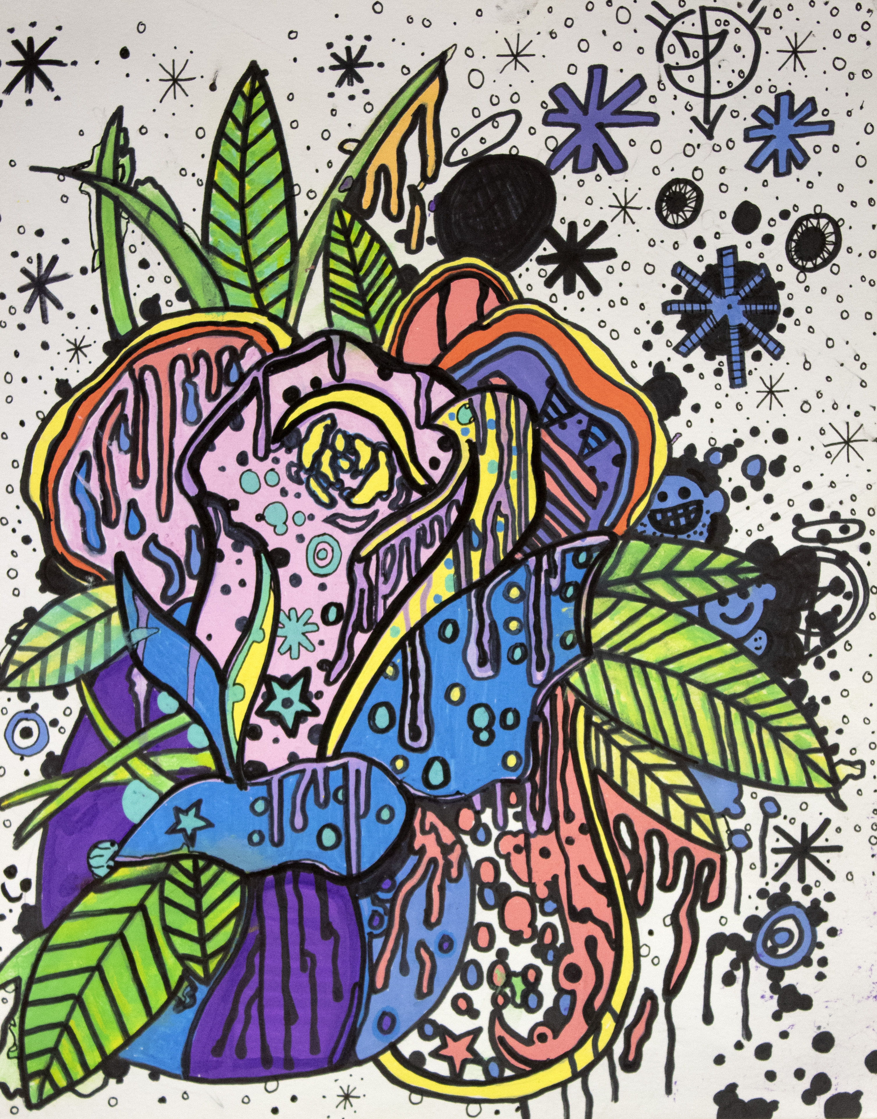 Zack_Mohs_untitledrose_11x14_2018 Zack Mohs, Untitled (Rose), marker on paper, 2018