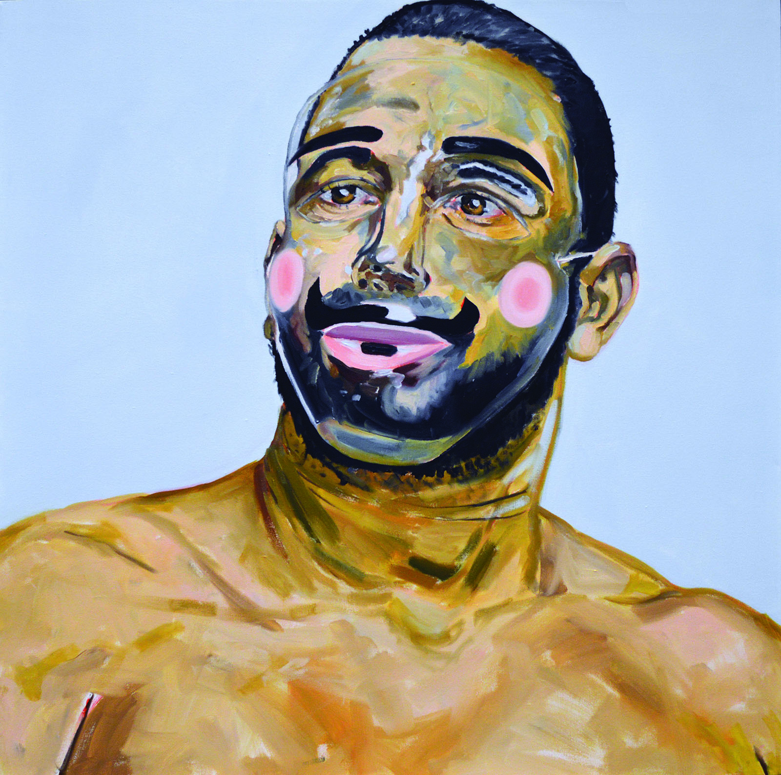 Michael Dixon "I'm a Black Man in a White World", Oil on canvas, 36"x36", 2017