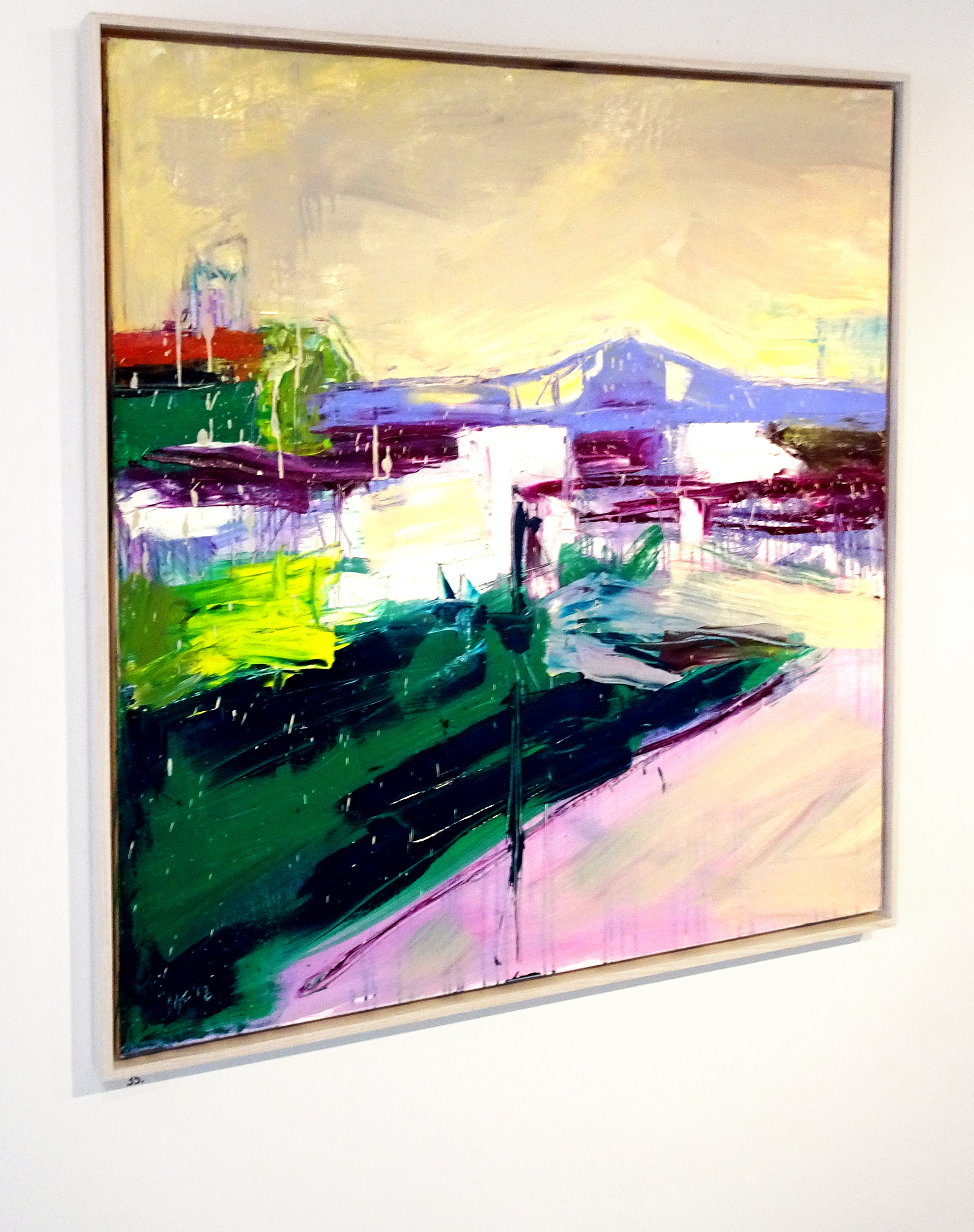 Cantrell The White GalleryA "Harlem River Bridge, 36"x36" oil on canvas.