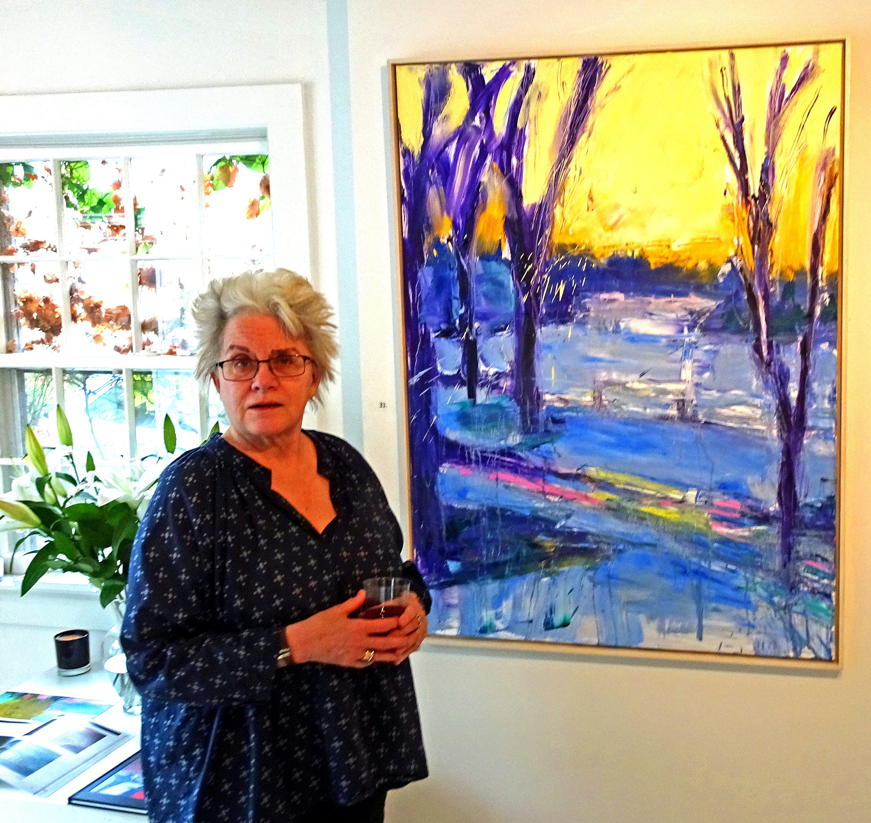Helen White Gallery Helen Cantrell "March Snow Sunset," 48"x36" oil on canvas