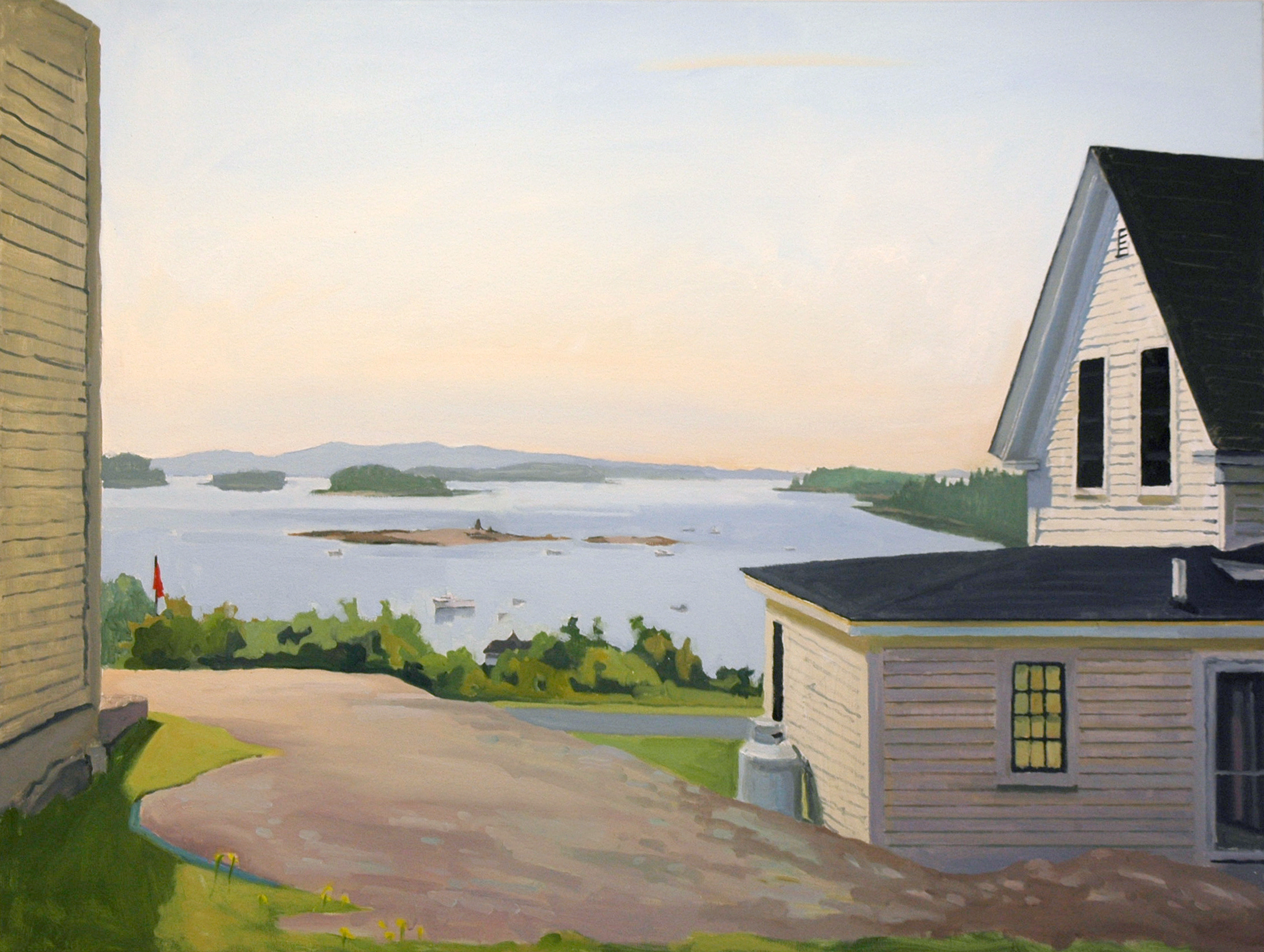 "From a Granite Shelf, Stonington", 36" x 48" oil on canvas 2019