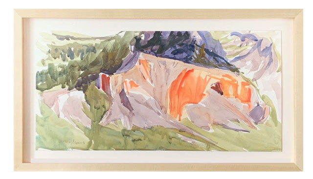 wells framed image 2 Terri M. Wells “Big Horn Movement I”
11” x 22” watercolor and ink