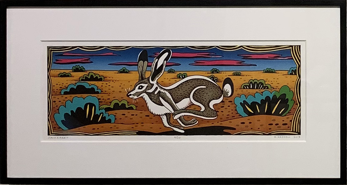 billy hassell jack rabbit Billy Hassell JACK RABBIT color lithograph 8.5” x 24”