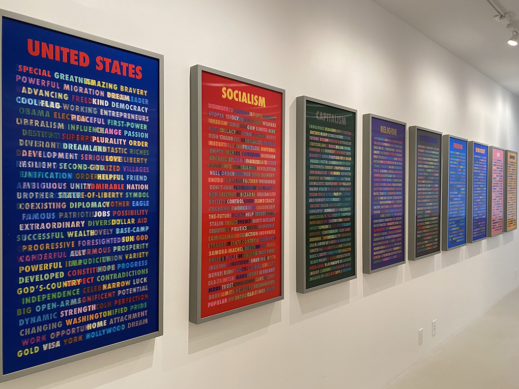 BDailey_WORDS_3sm WORDS on WORDS, 2019
Set of 13, Solos, Lenticular Prints 20 x 40 in