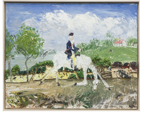 INSTALLATION VIEW 19 REVa Washington Returns to Mount Vernon, 2019
acrylic, oil on canvas
48 x 60 in