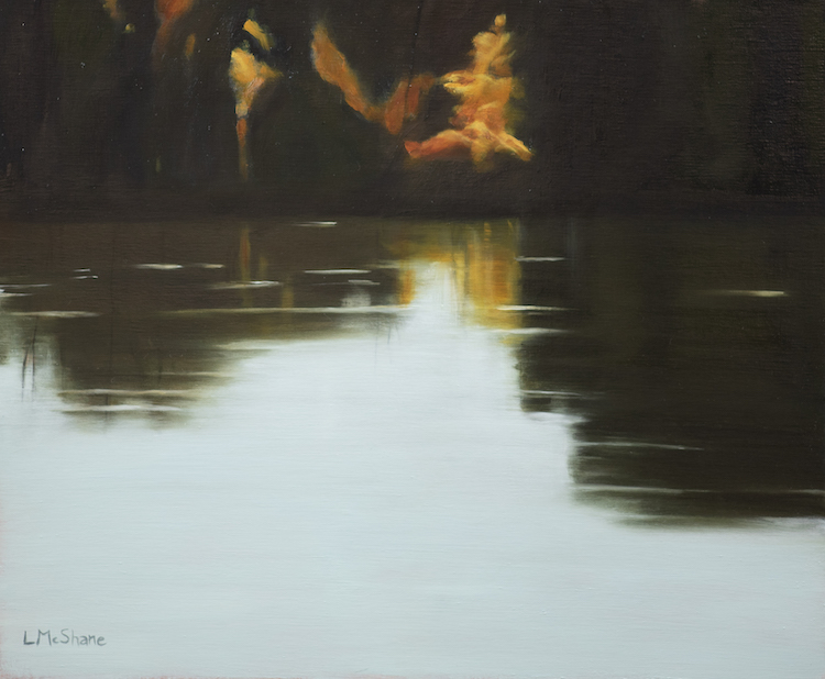 Lisa McShane, Yakama: Autumn on the River, Oil on Linen over Aluminum, 20” x 24”