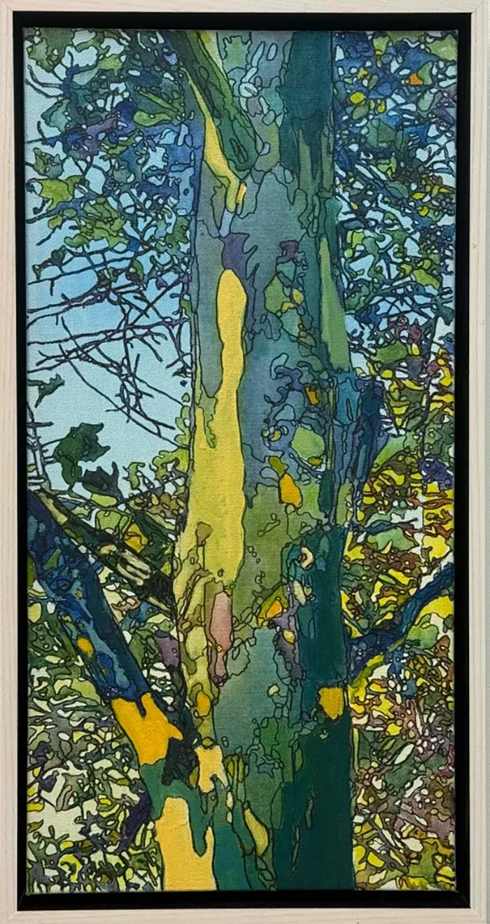 Kes Woodward "One Foot in Eden" 2025 Acrylic on canvas 20″ x 10″