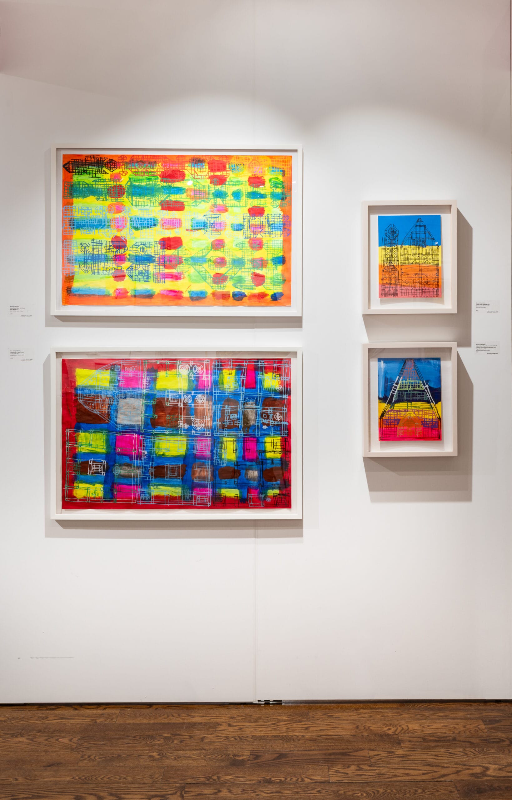 Michael Engebretson's works on paper,  Outsider Art Fair booth